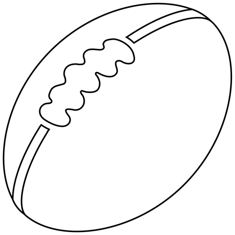 Rugby Ball Emoji Coloring Page